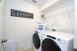 Enjoy a stress-free stay with our modern laundry room, featuring sleek appliances and ample storage. It’s designed to make laundry day a breeze, so you can focus on relaxing and enjoying your getaway.